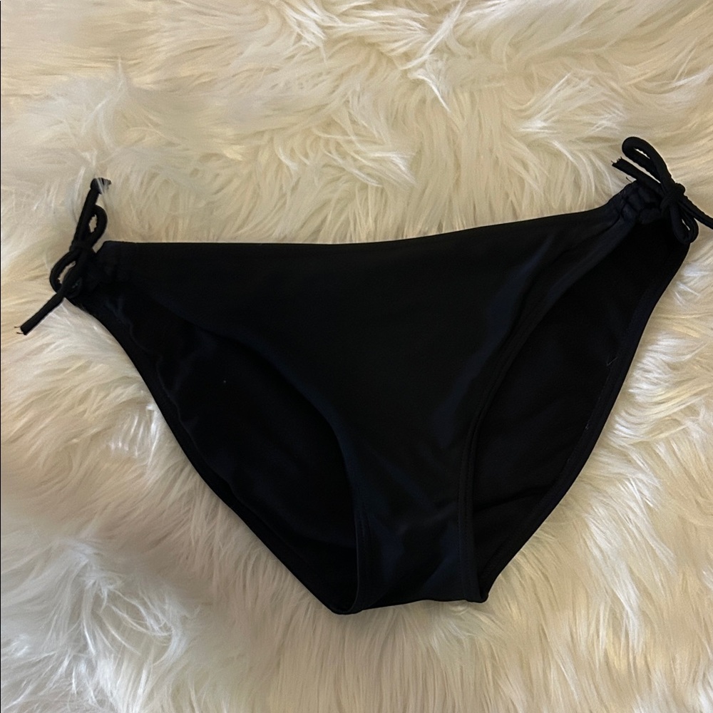 Women's Black Swimsuit Bikini Bottom. Large